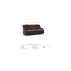 Signature Design by Ashley Free Wake Contemporary Dual Sided Power Reclining Sofa with Drop Down Table and USB Ports, Dark Brown