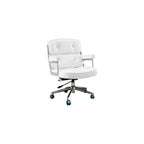 Robin Chair Office Chair Lift Swivel Computer Chair Solid Wood Boss Sofa Chair(Black)