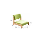 Floor Chair Tatami Chair Made of Wood, high Resilience, Foam Cushion, Solid Wood Back, Perfect for Living Room, Reading, Games, Comfortable Wooden Floor Chair