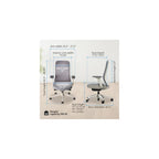 UPLIFT DESK Bolan High Back Ergonomic Office Chair - Lumbar Support, Mesh Back, 4D Armrests, and 40° Recline Desk Chair with 11-Point Adjustability, Cylinder Options, 300 lb Capacity (Fog)