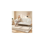 71" Velvet Sofa Bed, Convertible Sleeper Couch with Adjustable Backrest