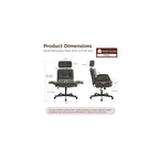 FiveWillowise Cross Legged Office Chair with Flip-up Arms&Hight Back,Grey