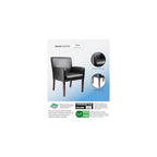 Boss Office Products Reception Box Arm Chair with Mahogany Finish in Black (B629M)