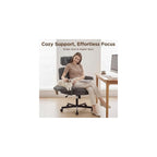 FiveWillowise Cross Legged Office Chair with Flip-up Arms&Hight Back,Grey