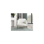 Lexicon Single Sofa Chair for Living Room Accent Chair, Faux Leather Chair with Sturdy Metal Legs, Upholstered Armchair Comfy Chair for Bedroom/Office/Waiting Room, Brown