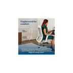 UPLIFT DESK Bolan High Back Ergonomic Office Chair - Lumbar Support, Mesh Back, 4D Armrests, and 40° Recline Desk Chair with 11-Point Adjustability, Cylinder Options, 300 lb Capacity (Fog)