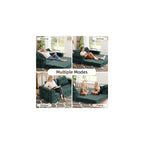 Convertible Sofa Bed, 4-in-1 DIY Combination Modular Couch with Pillows, Comfy Boneless Sleeper Sofa Bed with Fixed-Shape Frame, Chenille Convertible Lounge Couch for Living Room, Green