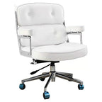 Robin Chair Office Chair Lift Swivel Computer Chair Solid Wood Boss Sofa Chair(Black)