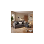 Homall 72" L Shaped Sofa Couches for Small Spaces, Apartment Charcoal Gray
