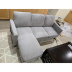 Homall 72" L Shaped Sofa Couches for Small Spaces, Apartment Charcoal Gray